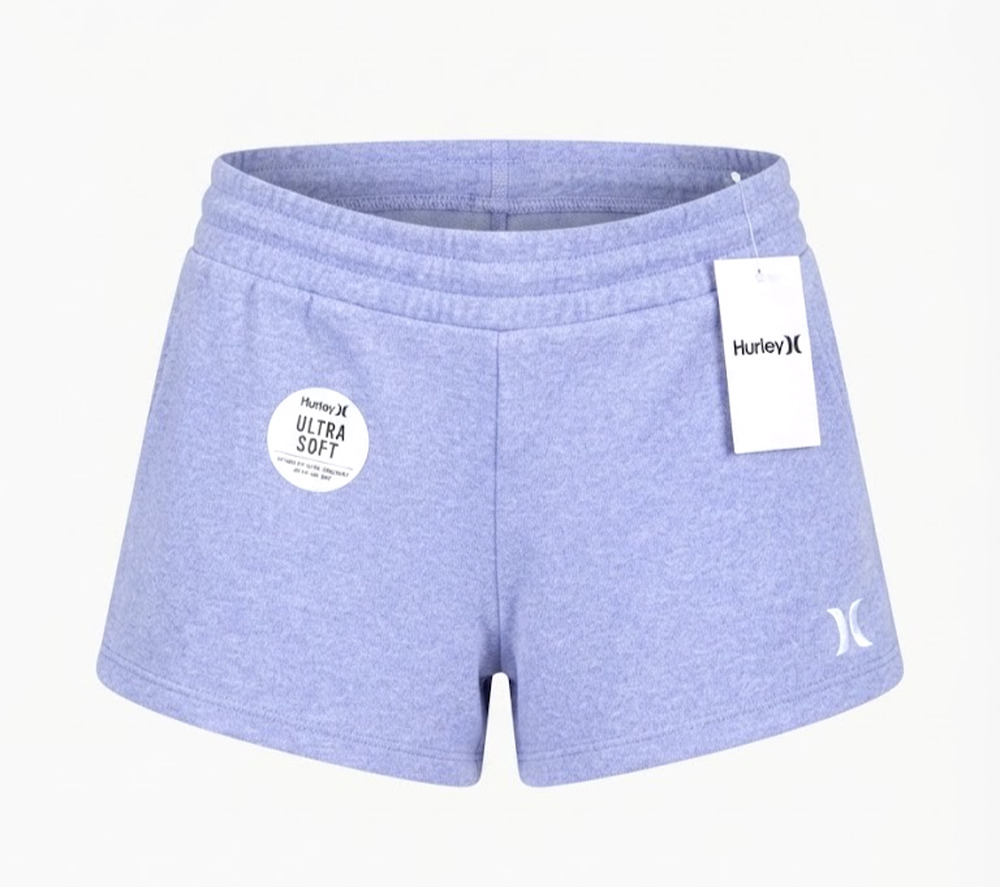 NWT Hurley Girls Ultra Soft Lounge Shorts Light Orchid Heather Size M (10-12)